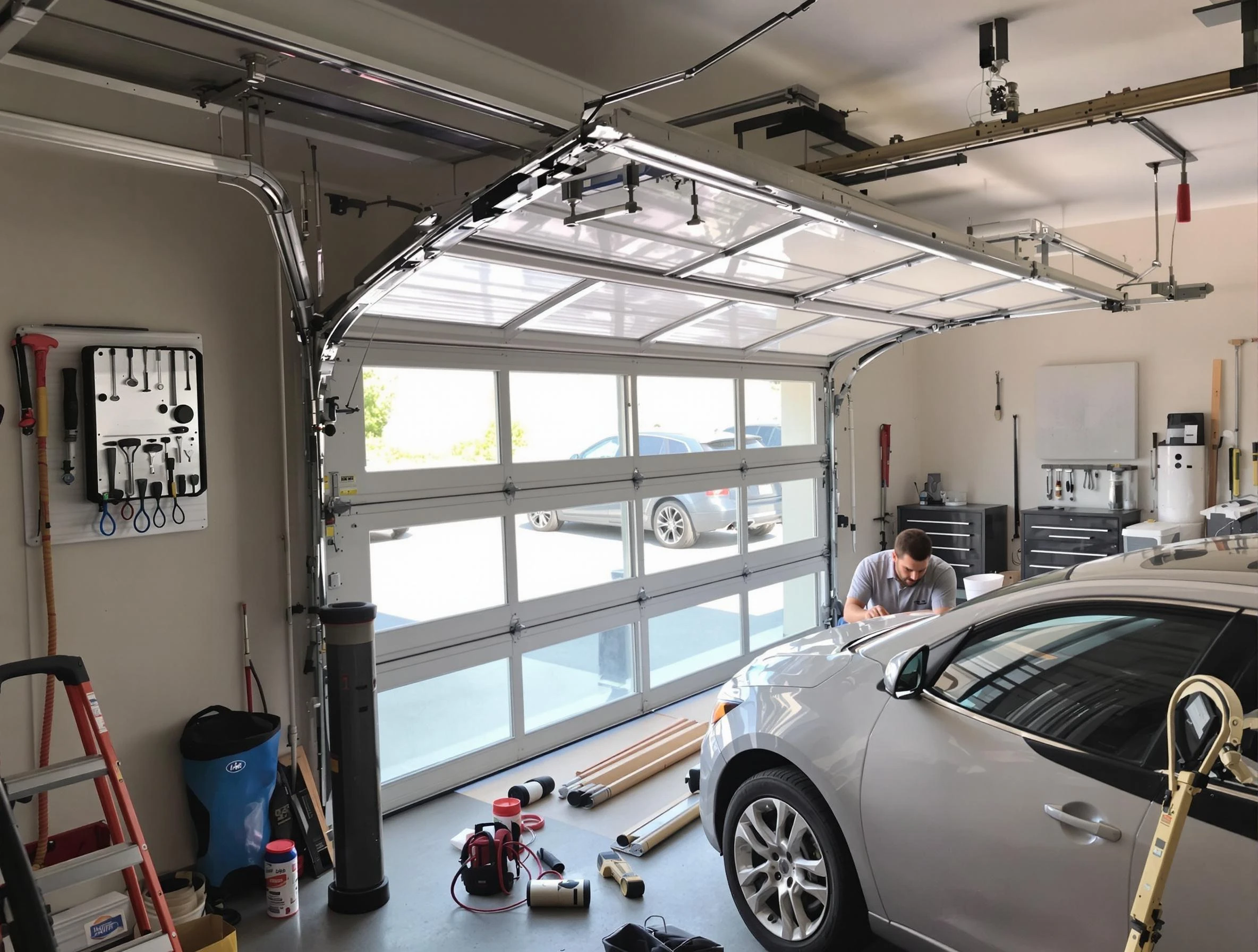 Garage door noise reduction service by Arcadia Garage Door Repair in Arcadia
